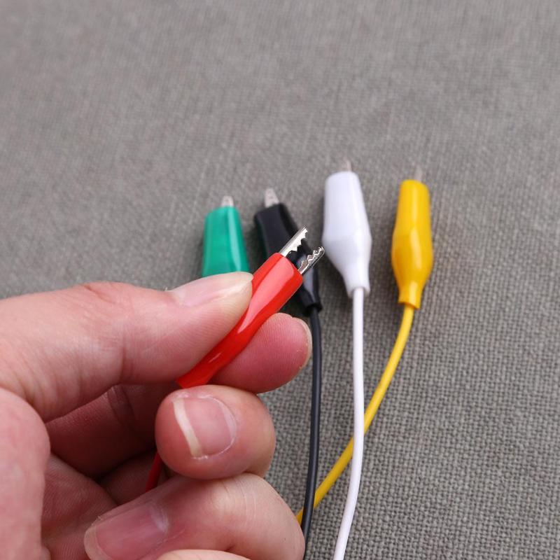 10-Piece Alligator Clips Test Cables for Electrical DIY Projects