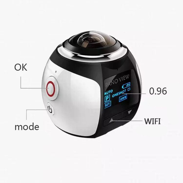 VR Virtual Reality Camera V10, Waterproof, 5MP-16MP, 90-Min Battery