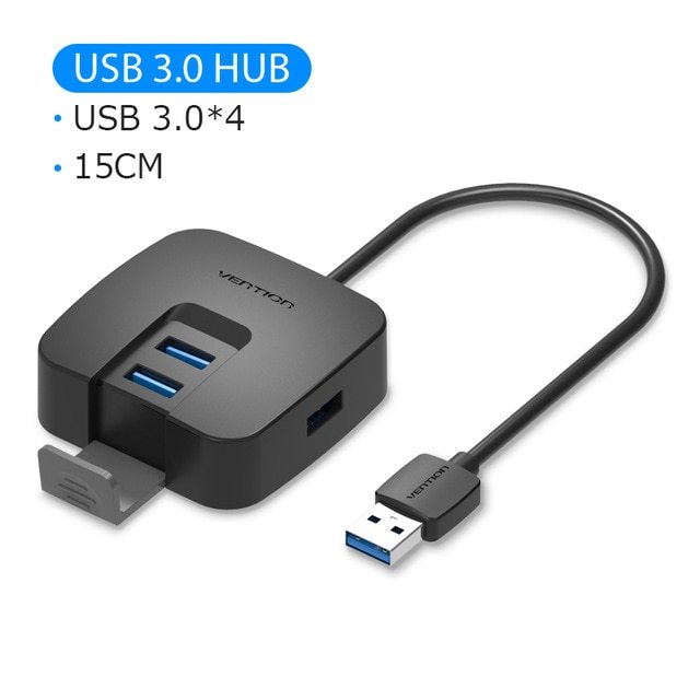 USB 3.0 Extender Splitter Hub, One to Four Ports with Power Supply