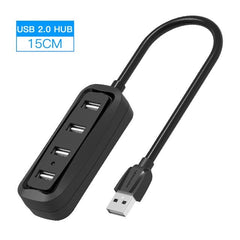 USB 3.0 Extender Splitter Hub, One to Four Ports with Power Supply