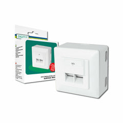 Digitus DN-9006-N White Wall Electrical Socket with RJ45 Connections