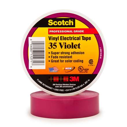 Scotch T96403510PKV Violet 35 Electrical Tape - 0.75 in. x 66 ft., 10-Pack