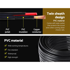 Twin Core Wire Electrical Automotive Cable 2 Sheath 450V 6MM 60M