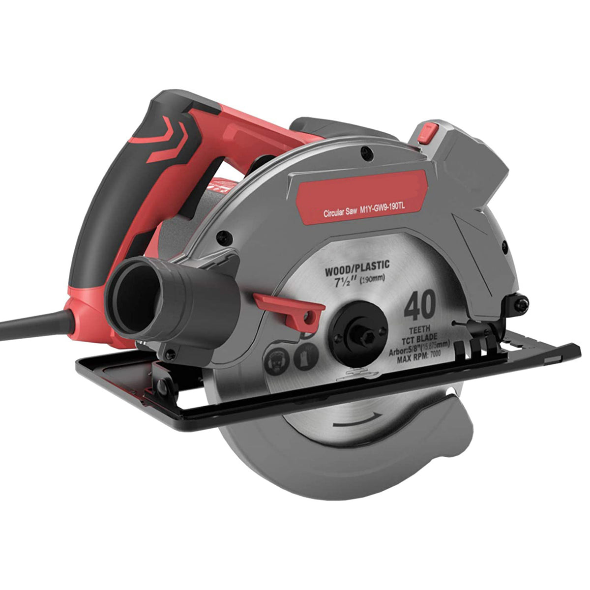 1500W Circular Saw with Track Guide & 2 Blades (7-1/4", 24T/40T), 5000RPM