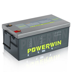 POWERWIN 51.2V 100Ah LiFePO4 Battery for Solar, RV, Off-Grid Use