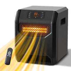 Portable 1500W Space Heater with Thermostat, Air Purifier & Timer